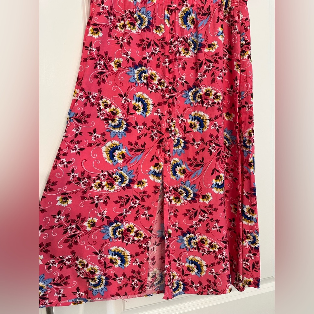 Floral Pink Midi Skirt